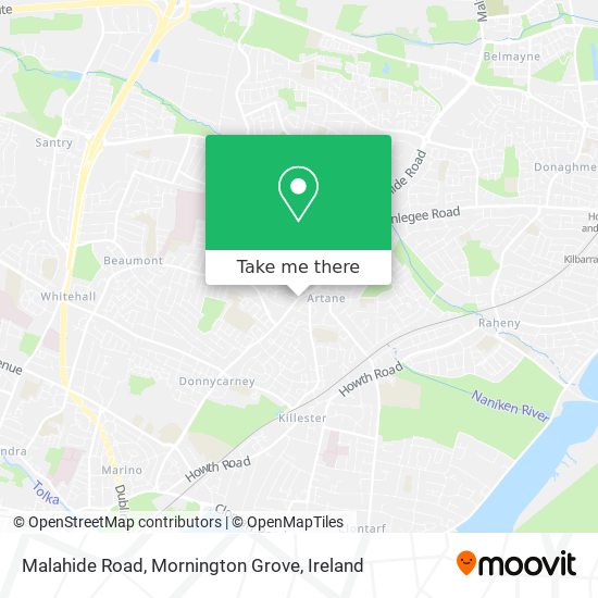 Malahide Road, Mornington Grove map