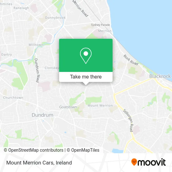Mount Merrion Cars map