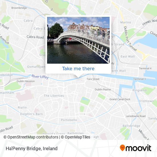 Ha'Penny Bridge map