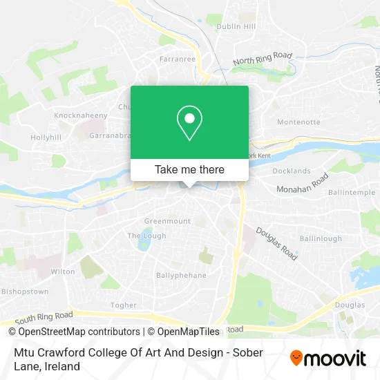 Mtu Crawford College Of Art And Design - Sober Lane map