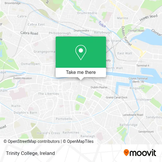 Trinity College map