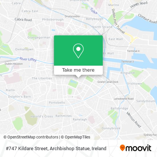 #747 Kildare Street, Archbishop Statue map
