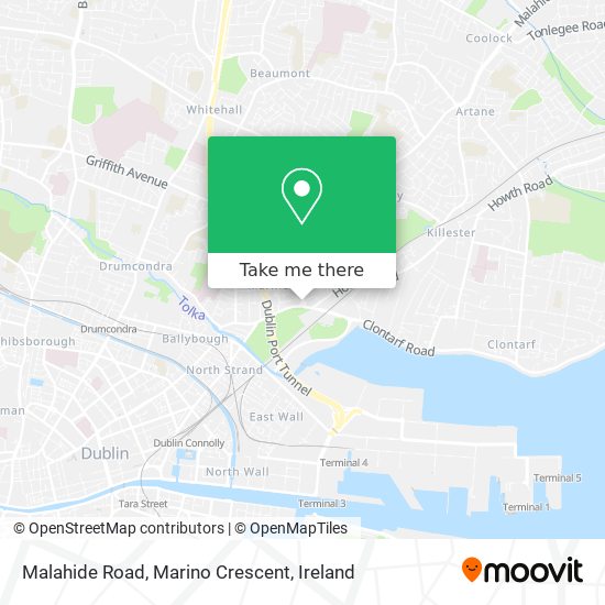 Malahide Road, Marino Crescent map