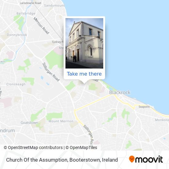 Church Of the Assumption, Booterstown map