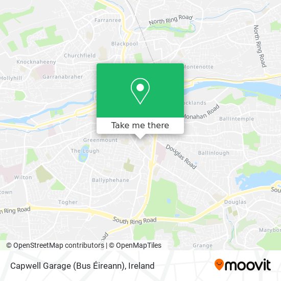 Capwell Garage (Bus Éireann) map