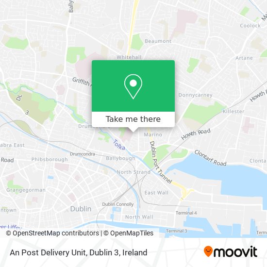 An Post Delivery Unit, Dublin 3 map