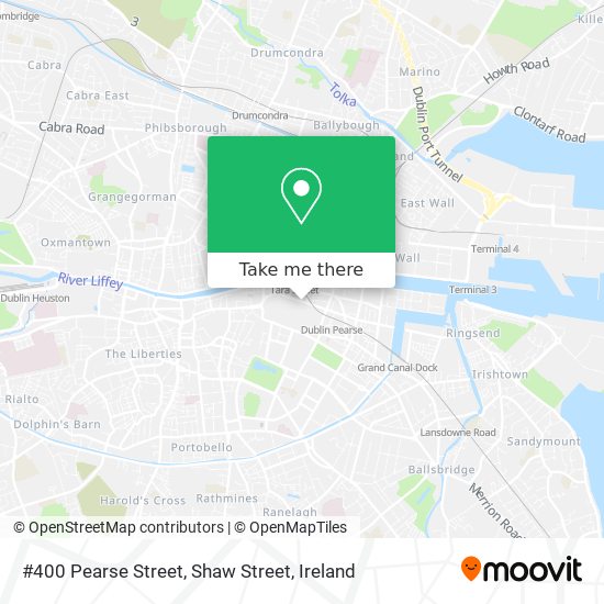 #400 Pearse Street, Shaw Street map