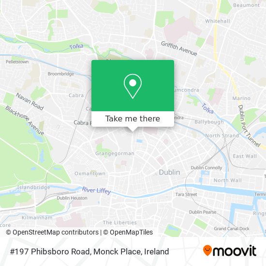 #197 Phibsboro Road, Monck Place map