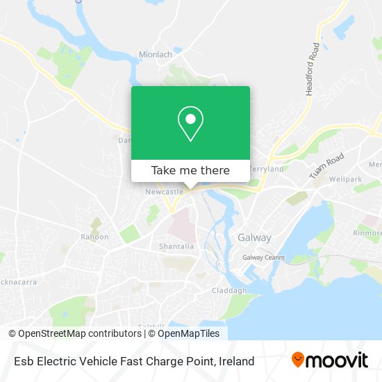 Esb Electric Vehicle Fast Charge Point map