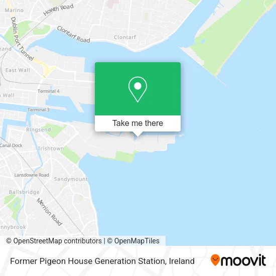 Former Pigeon House Generation Station map