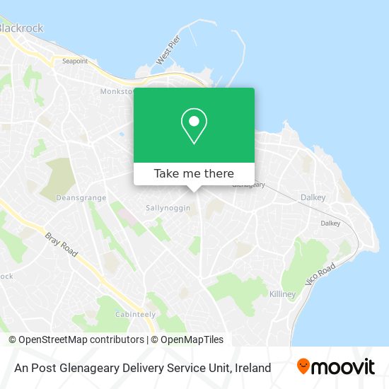 An Post Glenageary Delivery Service Unit map