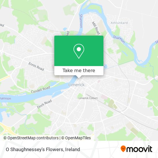 O Shaughnessey's Flowers map