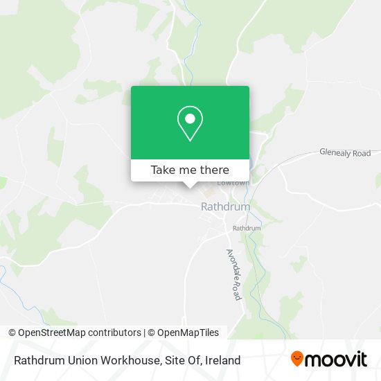 Rathdrum Union Workhouse, Site Of map