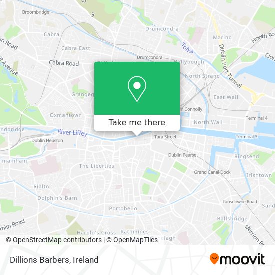 Dillions Barbers map