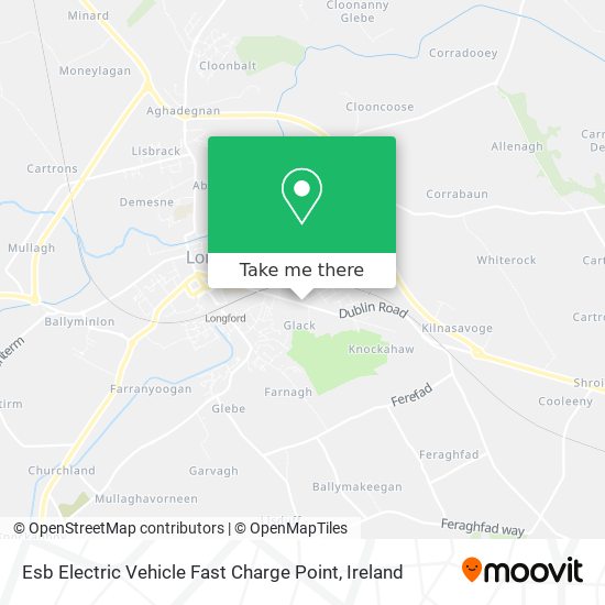 Esb Electric Vehicle Fast Charge Point map