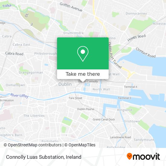 Connolly Luas Substation map
