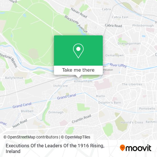Executions Of the Leaders Of the 1916 Rising map