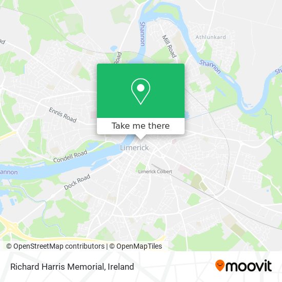 Richard Harris Memorial map