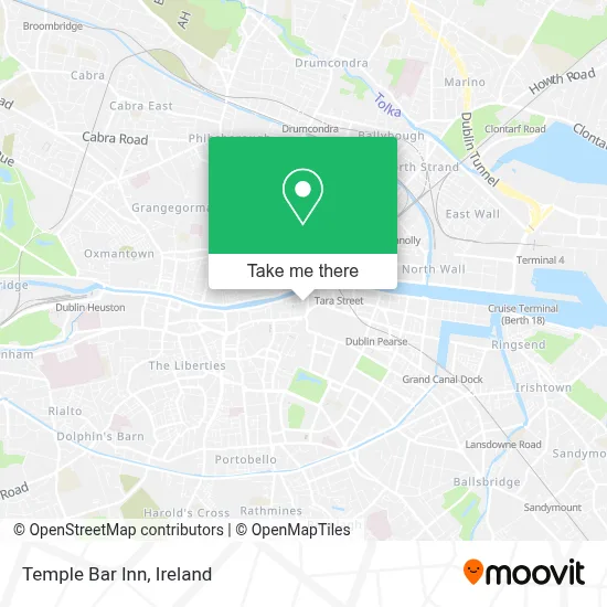 Temple Bar Inn map