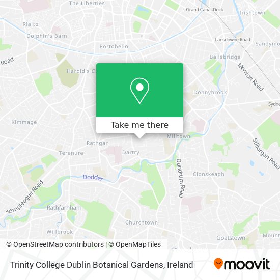 Trinity College Dublin Botanical Gardens map