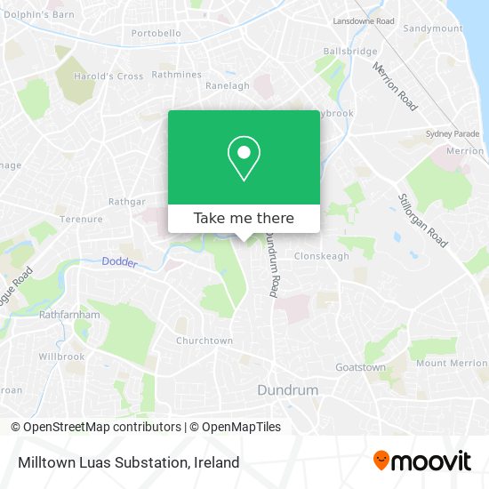 Milltown Luas Substation map