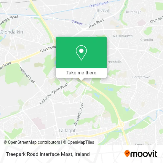 Treepark Road Interface Mast map