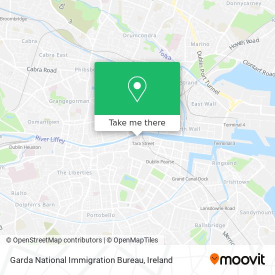 Garda National Immigration Bureau map