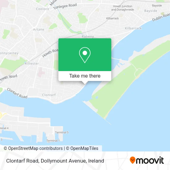Clontarf Road, Dollymount Avenue map