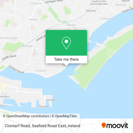 Clontarf Road, Seafield Road East map