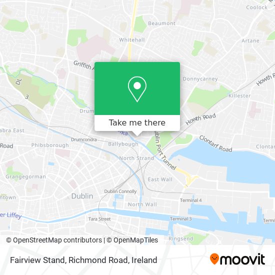 Fairview Stand, Richmond Road map