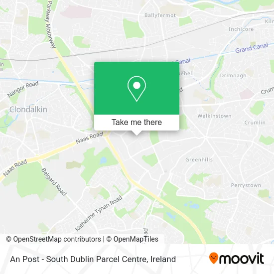 An Post - South Dublin Parcel Centre map