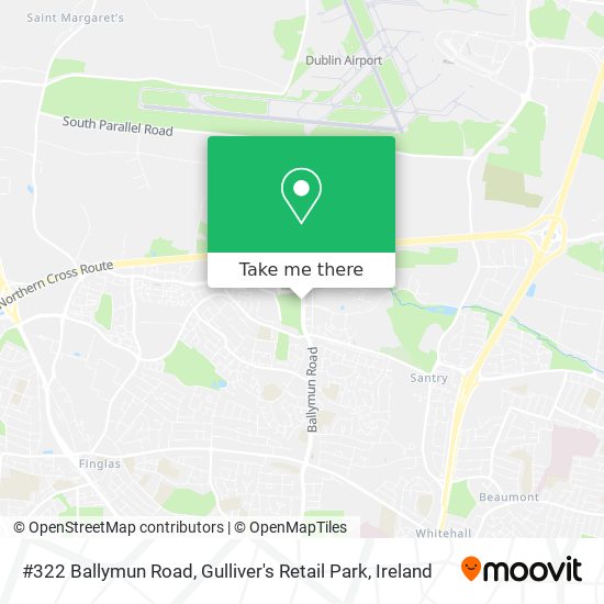 #322 Ballymun Road, Gulliver's Retail Park map
