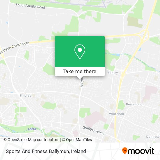 Sports And Fitness Ballymun map