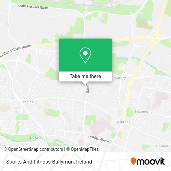 Sports And Fitness Ballymun map