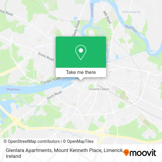 Glenlara Apartments, Mount Kenneth Place, Limerick map