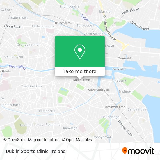 Dublin Sports Clinic map