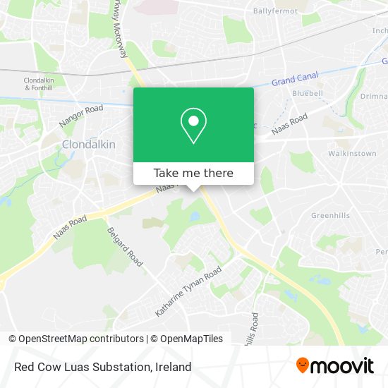Red Cow Luas Substation map