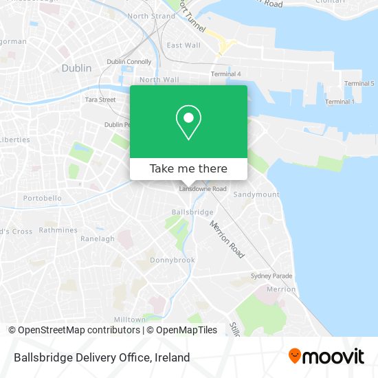 Ballsbridge Delivery Office map
