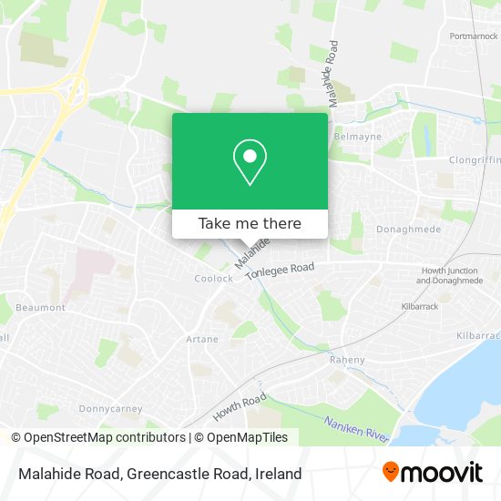 Malahide Road, Greencastle Road map