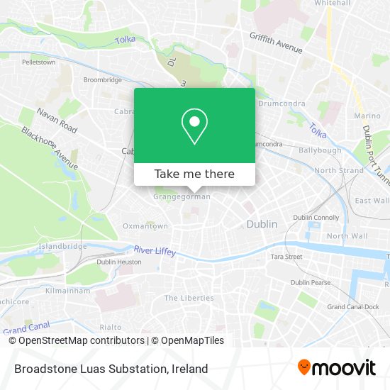 Broadstone Luas Substation map