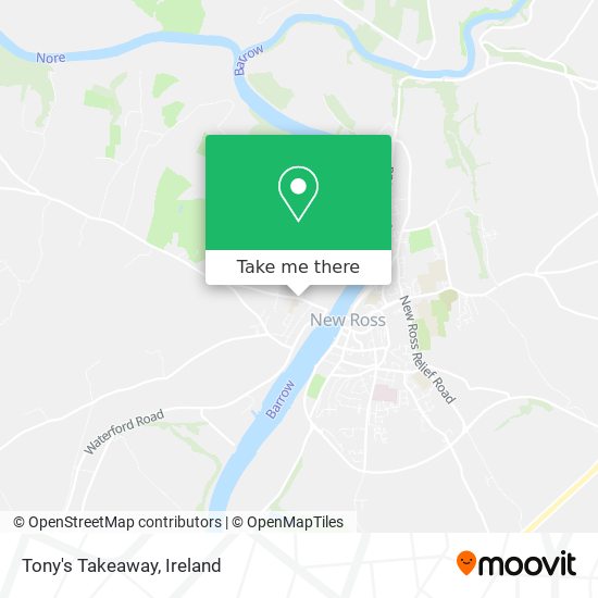 Tony's Takeaway map