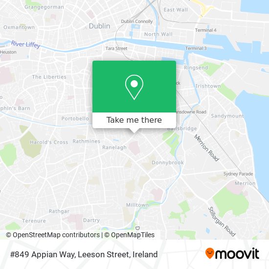 #849 Appian Way, Leeson Street map