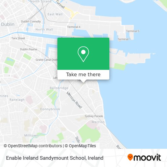 Enable Ireland Sandymount School map