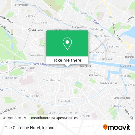 The Clarence Hotel map