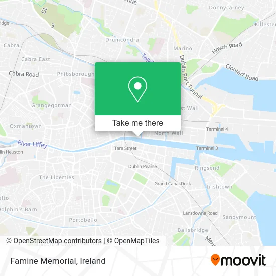 Famine Memorial map