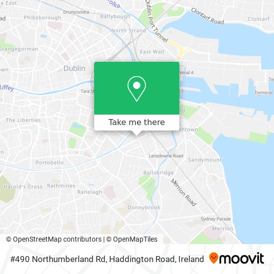 #490 Northumberland Rd, Haddington Road map