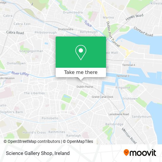 Science Gallery Shop map