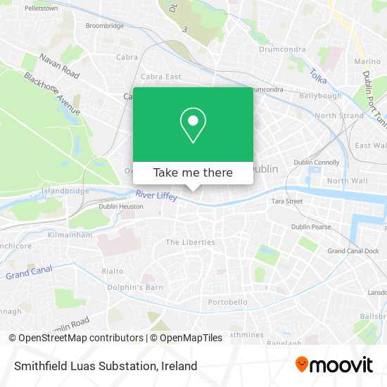 Smithfield Luas Substation map