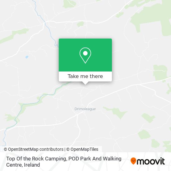 Top Of the Rock Camping, POD Park And Walking Centre map