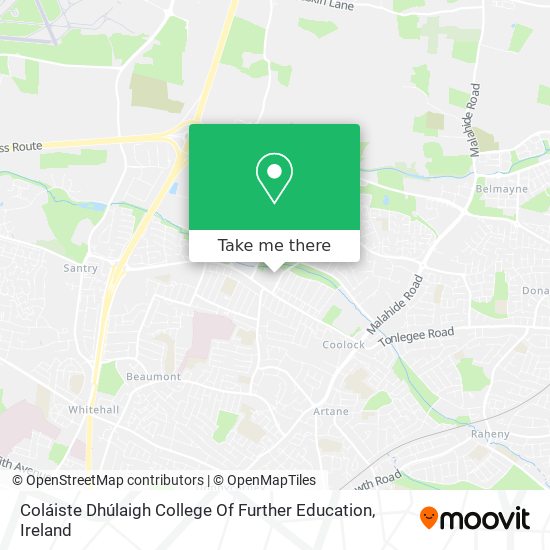 Coláiste Dhúlaigh College Of Further Education map